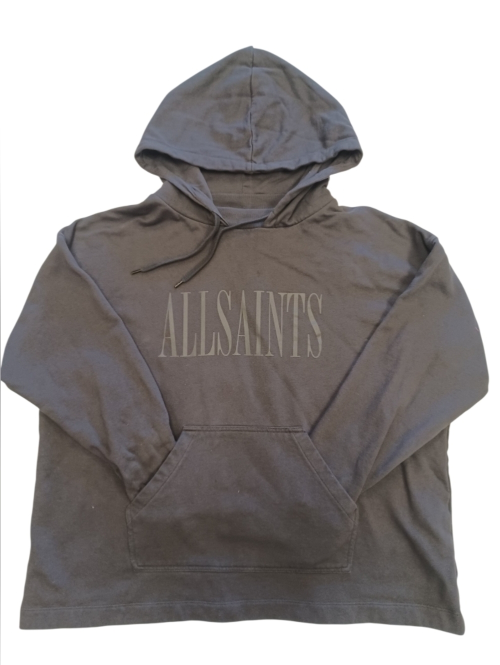 Allsaints EUC Ettienne Black Hooded Sweatshirt Size Large